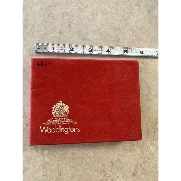 Vtg Waddingtons Playing Cards Velvet Box 54 Card Set Mascot Pencils Case Bridge - Picture 3 of 16